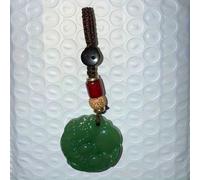 TEMU Dos llaveros de Pixiu de jade natural, atraen y , colgantes de llave de rueda Shui de cara hechos a , adecuados para hombres como para mujeres - Regalo del Día (Verde//Negro)