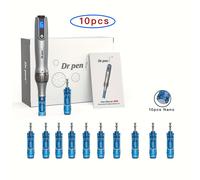 TEMU Dr. Pen M8S con (10 agujas de repuesto nano de 10 vueltas, 0.1 mm) - Pluma eléctrica Dr Pen M8s Ultima inalámbrica y ajustable, regalo para mujer, regalo del Día de la , regalo festivo