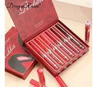 TEMU DragonRanee Rabbit Velvet Matte Lip Glaze Set, 6 piezas, resistente , al y a las manchas, de maquillaje natural de larga duración, para todo tipo , adultos, de , de regalo.