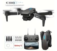 TEMU Dron E88 con Cámaras Duales, Baterías Duales, Estable, Dron de Juguete de Entrada, Cuadricóptero Plegable, Regalo de Halloween y Navidad, Dron Profesional de K, Mini Dron, Dron K, Dron