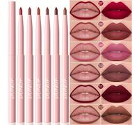 TEMU DUNUF 6pcs Set de bolígrafos de delineador de labios de larga duración, resistente y al , fácil de colorear, sin decoloración, set de de labios de belleza y maquillaje