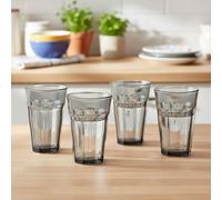 TEMU DURALEX | Set 4 Vasos Vidrio Templado 36 pilables, Pack Vasos Cocina Resistentes para Agua Zumo , Uso Diario, Colección Picardie