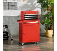 TEMU DURHAND Carro de Herramientas con de Herramientas Extraíble, Gabinete con Cerradura y 4 Cajones Totales en Acero,