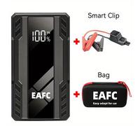 TEMU EAFC Arrancador de Coche Portátil Multifunción 12V con Cargador de Batería y Luz, Dispositivo de Automático de 1200A para y Diésel en Emergencia para Baterías de Coche de 3.0L
