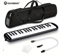 TEMU Eavanbaek Melódica de 37 Teclas - Teclado de Piano de Aire Portátil con Tubo Largo , Boquilla Corta y Bolsa de Transporte - Disponible en Negro/Azul/Rosa