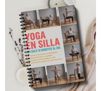 TEMU Edición Española Plan de Yoga en Silla para Adultos Mayores, Diario de Ejercicios Suaves, Registro Diario de Entrenamiento, Rastreador de Estiramientos de Flexibilidad y , para Entrenamiento de