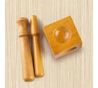 TEMU El Bloque de Madera Hobbyworker para Doming, de 2 Pulgadas, 6 Cúpulas de Tamaños Surtidos, con 2 Punzones, Herramientas para Hacer Joyería en Kit de Estampado en Metal