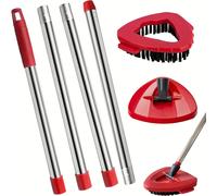 TEMU El de fregona Easywring de 1 un mango de hierro de 4 secciones de 58 pulgadas, junto con una base de fregona y un juego de cepillos de repuesto