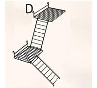 TEMU El estilo minimalista de metal una escalera de escalada y un perchero para pájaros, disponible en varios modelos, de metal duradero que daña fácilmente.