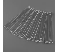 TEMU El Hobbyworker 12 piezas Acrylic Polímero Arcilla Guía de Profundidad Set, Regla de Medición de de Tiras de Arcilla de Masa, 6 Tamaños para de Arcilla , Tamaño 1/2/3/4/5/6Mm