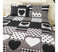 TEMU El juego de sábanas de de inteligente patrones de cuadros con de amor. Es a la vez elegante, y romántico. El juego de (una sábana y dos fundas de almohada) sin de almohada.