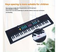 TEMU El MQ-6185 y 6186 es un teclado electrónico multifuncional de 61 teclas con pantalla digital para la selección.