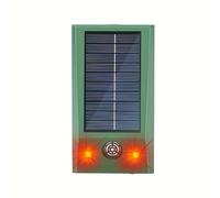 TEMU El repelente ultrasónico de animales para exteriores con flash LED funciona con energía solar y también se puede cargar por USB, lo que lo adecuado para granjas, huertos y patios.