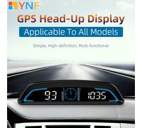 TEMU El velocímetro GPS digital YNF un visor universal Head-Up Display con una gran pantalla LCD de 5.5 pulgadas. alarmas para fatiga de velocidad y de velocidad, así como un medidor de viaje.
