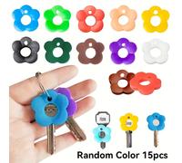 TEMU Elástica para Llave con Forma de Flor | Silicona, Colores Vibrantes, , Fácil Instalación, Práctica para Organizar Llaves de Coche y Hogar