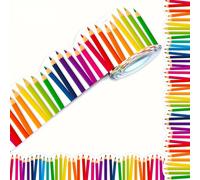 TEMU 【Elección Popular】 de Tablero de Anuncios de 60 Pies con Crecientes Vibrantes - Colorido, Autoadhesivo para Decoración de Aulas y Oficinas, 3" de Ancho, para la Atmósfera Escolar