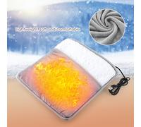 TEMU Eléctrica Calentadora de Pies de Peluche con USB, Calentador de Pies Cara, Calentador Portátil para Invierno, Escritorio, Oficina, Regalo Ideal para y Navidad para Hombres y Mujeres