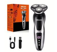 TEMU Eléctrica para Hombres, Afeitadora Rotativa Recargable 3D y Mojada, Regalo del Día para Papá, Esposo o Novio