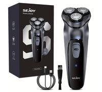 TEMU Eléctrica para Hombres, Afeitadoras Eléctricas para Hombre, Máquina de Afeitar Inalámbrica Recargable Lavable con Pantalla LED y Carga Rápida, Cortapelos Portátil para Viajes y Hogar