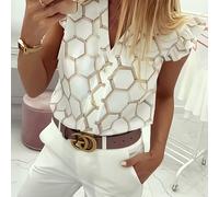 TEMU Elegante cuello , cortas con volantes, solapa de un solo peche, para ropa casual de en y otoño
