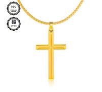 TEMU elegante y moderno collar con colgante para hombre de plata 925 y plateado con oro de 18K. una cadena tipo y un colgante de cruz .