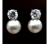 TEMU Elegantes aretes de botón clásicos con incrustaciones de perlas sintéticas para mujer, ideales para banquetes, , San Valentín o regalos de joyería para a día.