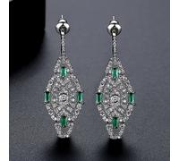 TEMU Elegantes pendientes vintage de Europa y América, lujosos pendientes largos que realzan una silueta delgada, accesorios de con estilo para mujer.