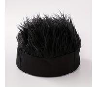 TEMU Elegantes sombreros transfronterizos que parecen pelucas cortas, estilo retro hip-hop, sombreros sin ala y gorras de propietario de mal genio.