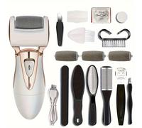 TEMU Eliminador de Callos Eléctrico para Pies, Lima Eléctrica Recargable para Piel , Kit de Pedicura para Cuidado de los Pies, Regalo para