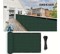 TEMU EMEKIAN Pantalla de Privacidad para , Malla de Valla, Cubierta de Privacidad con Ojales, Protección UV para , Patio, Jardín, Piscina, Porche (1 Pieza, Verde )