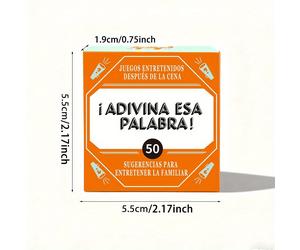 TEMU en español - 50 hojas del "Esa " - Juego divertido para después de - para la interacción familiar, entretenimiento de ocio, recomendado para 2 a 8 , adecuado para reuniones familiares en , mini