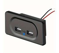 TEMU Enchufe de Carga Rápida Dual USB 3.1A 12V | Panel de Corriente para Motocicleta, Coche, RV - Material ABS, Aplicación Universal, Sin Batería
