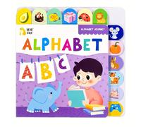 TEMU Enciclopedia de Aprendizaje del Inglés en Libros Interactivos, Libros Cognitivos de Vocabulario con Patrones Divertidos y Adorables para Niños