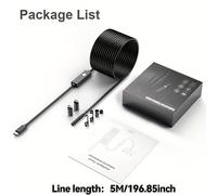 TEMU Endoscopio Industrial con Luz de 8 LEDs, Cámara de Endoscopia Mini HD, Lente Impermeable, Disponible en Cable de 1m/5m/10m, Compatible con Teléfonos iOS y