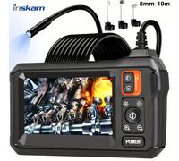 TEMU Endoscopio Industrial con Pantalla LCD IPS de 4.3 Pulgadas, Cámara Endoscópica Impermeable IP67 de Lente Único de 8mm para Reparación Automotriz y Plomería