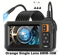 TEMU Endoscopio Industrial con Pantalla LCD IPS de 4.3 Pulgadas, Cámara Endoscópica Impermeable IP67 de Lente Único de 8mm para Reparación Automotriz y Plomería