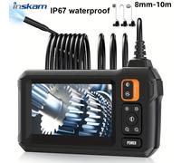 TEMU Endoscopio Industrial HD de 4.3" de Inskam - Impermeable, Lente de 8mm, Cable Extensible (1/5/10m), Ideal para de Vehículos e Inspección de Máquinas