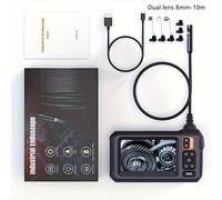 TEMU Endoscopio Industrial Impermeable INSKAM - Borescopio Digital de 8mm con Pantalla IPS de 4.3", 8 Luces LED y Cable Semi-Rígido para Reparación de Automóviles, Fontanería e Inspección del Hogar