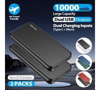 TEMU ENEGON Batería Externa de 10000mAh, Delgada y Puertos de , Compatible con iPhone 16/15/14, , iPad y Más