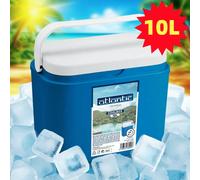 TEMU Enfriador aislado de 10L/18L/24L/30L con asa, enfriador al , enfriador térmico portátil, con asa, multiusos para camping, BBQ, coche, playa, parque, pesca, fácil de transportar, azul