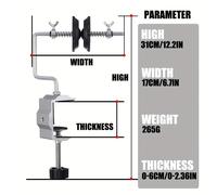 TEMU Enrollador de Línea de Pesca con Rueda y Base de Aleación de Aluminio Engrosada, Guía Extendida para Enrolar Cables en de Pesca