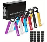 TEMU Entrenador de de Agarre Manual de Resistencia de 50-300 Libras para Muñeca y Antebrazo, Juego de Ejercicios de Dedos Antideslizante de Metal