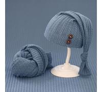 TEMU Envoltorios para Bebés con Gorro, Accesorios de Fotografía para Recién Nacidos, Manta de para Sesiones de Bebés, Tejido de Pata de Elástico, Accesorios de Estudio para Envolturas