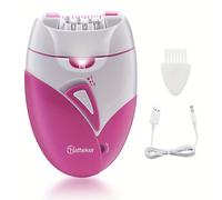 TEMU Epiladora HATTEKER para Mujeres, Depilación Facial con 2 Velocidades y Luz LED, Eliminador de Eléctrico Adecuado para Rostro, Zona Bikini, Axilas, Brazos y Piernas, con Batería de Litio
