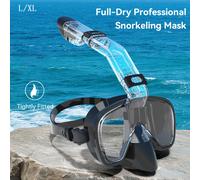 TEMU Equipo de Snorkel para Adultos, Kit de Snorkel con Máscara Panorámica con Diseño Antivaho y , Tubo de Snorkel y Gafas de Natación para Actividades Acuáticas