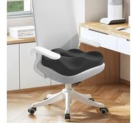 TEMU Ergonómica de Algodón con Memoria para Coxis, Cojín Transpirable para Asientos de Auto y Oficina con de Poliéster Lavable y Soporte Antideslizante - Solo a