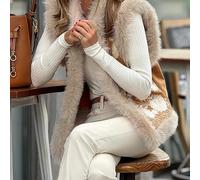 TEMU es un chaleco elegante y moderno sin con un diseño de , que colores y detalles bordados, para reuniones de otoño e invierno o streetwear.