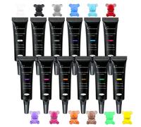 TEMU es un kit de resina epoxi de 12 colores con semitransparentes, con una de las 12 piezas pesando 15G (0.51 Oz). un acabado de , colores inodora.