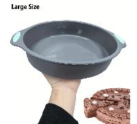 TEMU es un molde de silicona espacioso, ideal para hornear, hacer mousse o pizza. para cocinas caseras, celebraciones de y navideñas. Es fácil de limpiar, duradero y un calentamiento uniforme.