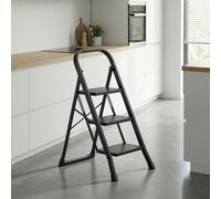 TEMU Escalera, Escalera Plegable de 4 Peldaños, Carga de 150 kg, Fácil de Guardar, Cierre de Seguridad, Negro